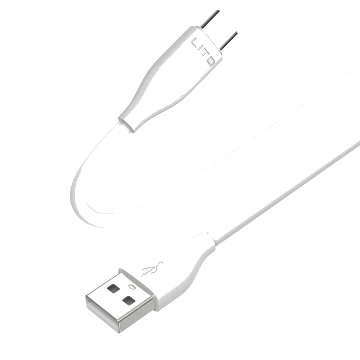 Daten- und Ladekabel USB-A - USB-C Lito LD03T, 18W, 1m, Weiß