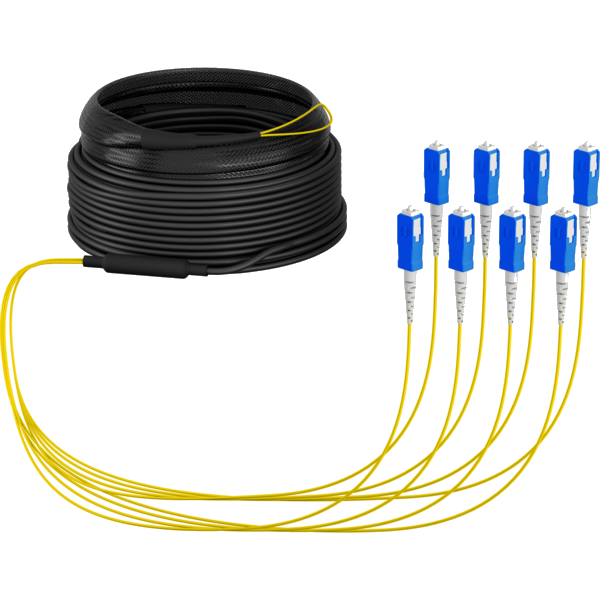 Trunkkabel U-DQ(ZN)BH OS2 8E (1x8) SC-SC, 30m Dca LSZH G657A1