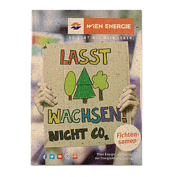 Samentütchen Mini - Graspapier - Fichte, braun