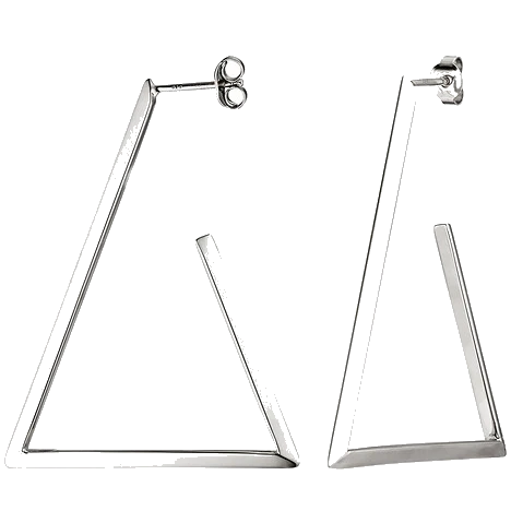 Halbcreolen dreieckig 925 Silber Ohrringe Creolen Silberohrringe