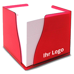 Zettelbox Curve, rot-gefrostet