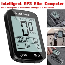 GPS Fahrradcomputer Kabellos Wasserdicht mit Geschwindigkeit Distanz Temperatur