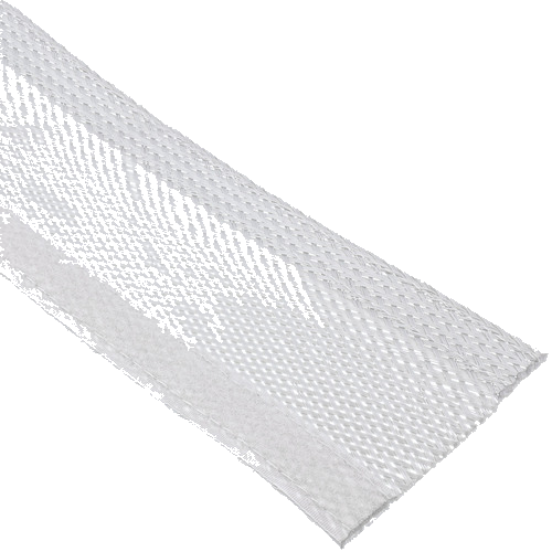 InLine® Kabelschlauch, Gewebeschlauch mit Klettverschluss, 1m x 25mm weiß