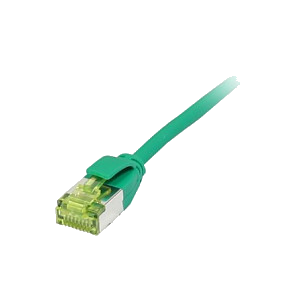 Synergy21 Patchkabel RJ45, CAT6A 500Mhz, 0,5m, grün, U/FTP, slimline rund d=3,8mm, TPE/LSZH(Superflex), AWG32, mit CAT7 Rohkabel,