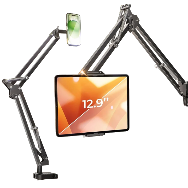 Lisen Bürohalterung für Telefon / Tablet, 4,7 Zoll - 12,9 Zoll, Schwarz YL0223060007