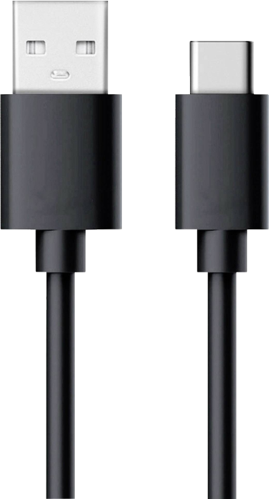 RealPower Datenkabel schwarz USB-A auf USB-C