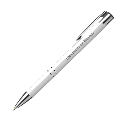 Metall-Kugelschreiber Vermont, blaue Mine, weiß
