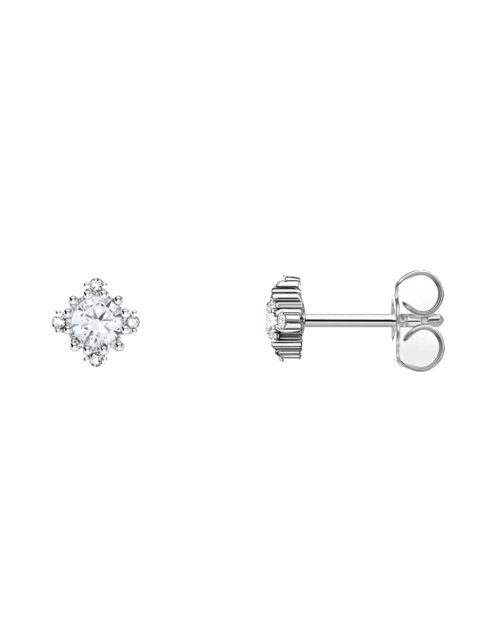 Thomas Sabo H2311-051-14 Silberne Ohrstecker mit weißem Stein Damen