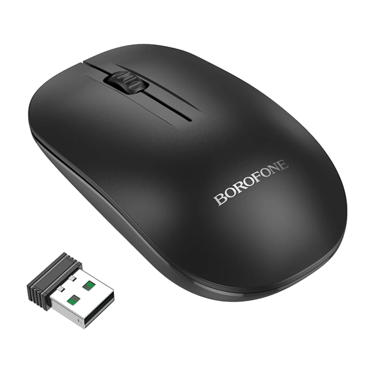 Kabellose Maus Borofone BG14 Planet, 1000DPI, BT / Wi-Fi, Schwarz