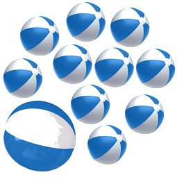 Werbe-Sparset Wasserball, 100-tlg., Blau, inkl. Druck