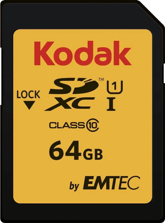 SDXC-Speicherkarte Kodak Ultra Performance, 64Gb, Klasse 10 / UHS-1 U3 EKMSD64GXC10HPRK