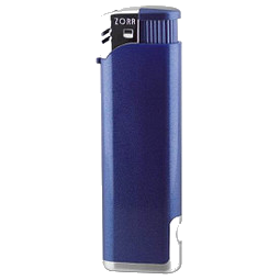 Piezo-LED-Feuerzeug, blau/metallic