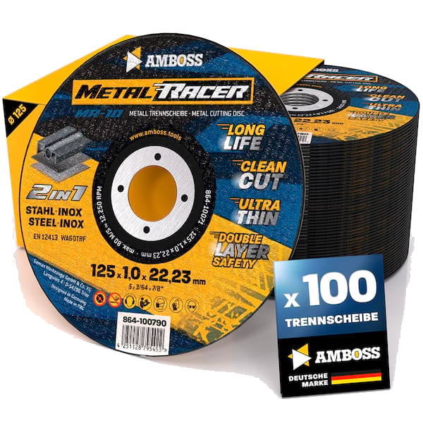 100x Amboss Metal Racer Trennscheibe | Ø125 mm - 1 mm - 22.23 mm |