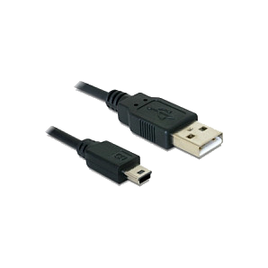 DELOCK USB Kabel A -> Mini-B St/St 0.70m sw