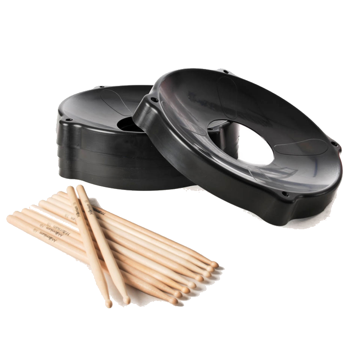 Drums 5er Kombi – Set aus 5 Ballschalen und 5 Paar Drumsticks