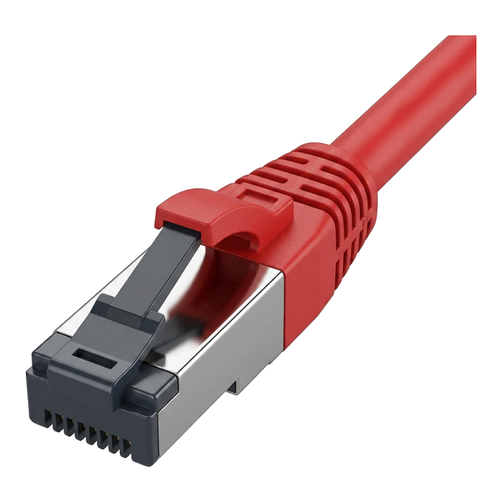 Synergy21 Patchkabel RJ45, CAT8.1 2000Mhz, 0,15m, rot, S-STP(S/FTP), TPE/LSZH(SuperFlex), AWG26,