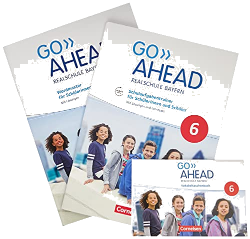 Go Ahead - Realschule Bayern 2017 - 6. Jahrgangsstufe: Arbeitshefte Wordmaster, Vokabeltaschenbuch und Schulaufgabentrainer - Im Paket
