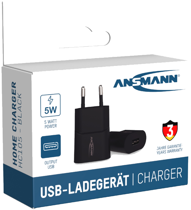 ANSMANN USB-Steckdosenadapter Home Charger HC105, USB-A