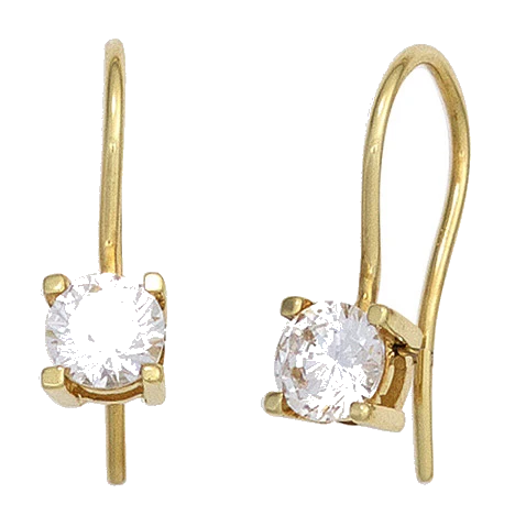Ohrhänger 333 Gold Gelbgold 2 Zirkonia Ohrringe Goldohrringe