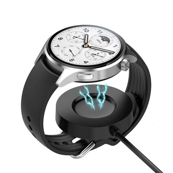 Wireless-Ladegerät Techsuit TXC6 für Xiaomi Watch S1 Pro, USB-A, Schwarz