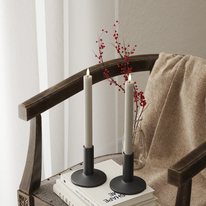 Deluxe Homeart Sand Stabkerzen-Set H24cm ""