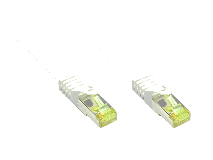 Good Connections Patchkabel m. Cat.7 Rohkabel weiß 0,15m
