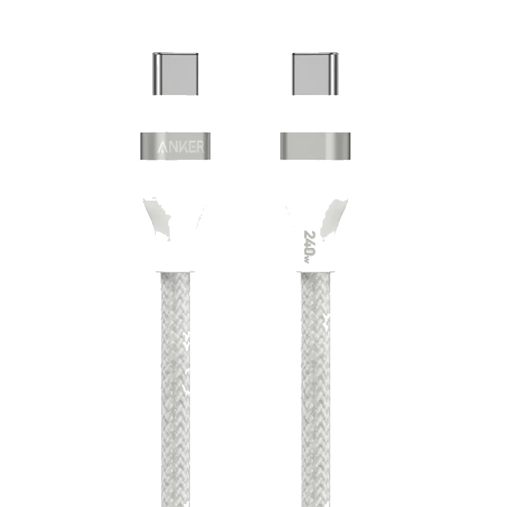 Daten- und Ladekabel USB-C - USB-C Anker, 240W, 0.9m, Weiß A82E2H21