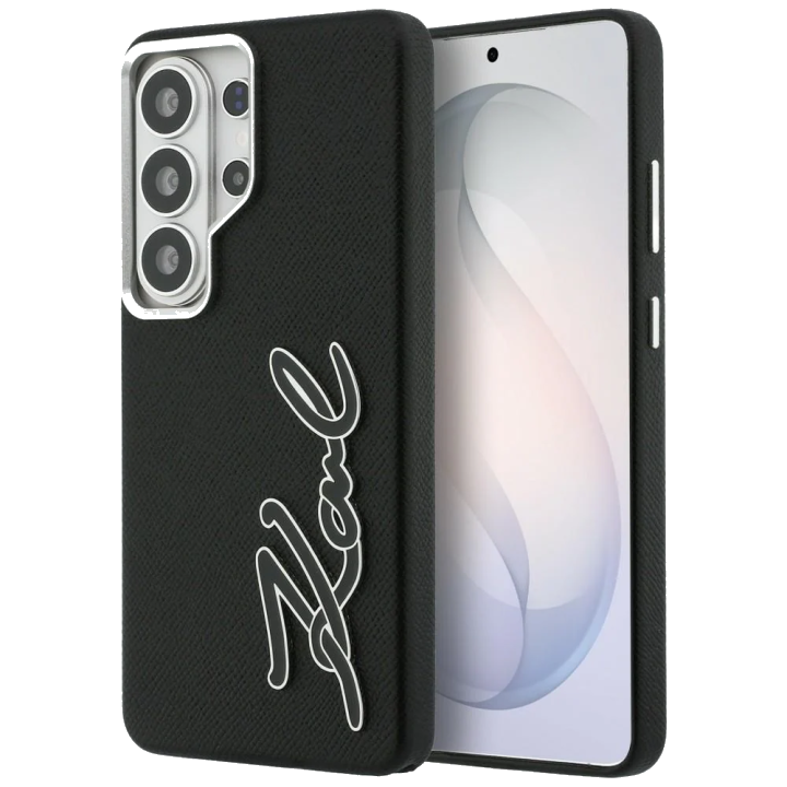 Hülle für Samsung Galaxy S26 Ultra S948, Karl Lagerfeld, Signature Resin Logo, Schwarz