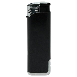 Piezo-LED -Feuerzeug, schwarz/metallic