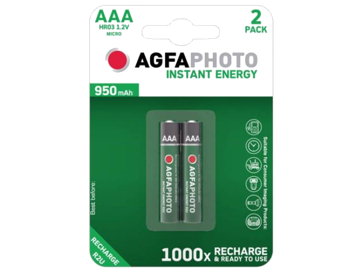 AgfaPhoto Akku Instant Energy AAA HR03 950mAh 2St.