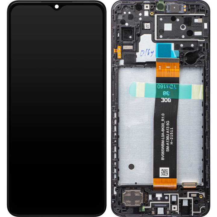 Display / Touchscreen für Samsung Galaxy A13 5G A136 | mit Rahmen | Schwarz | Service Pack