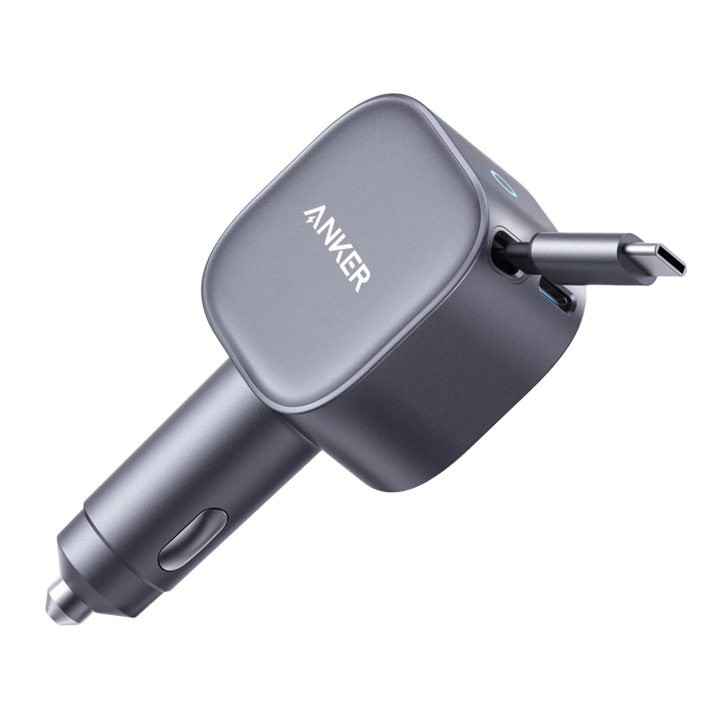 Auto-Ladegerät mit USB-C Kabel Anker Nano, 75W, 3A, 1 x USB-C, Grau A2738HA2