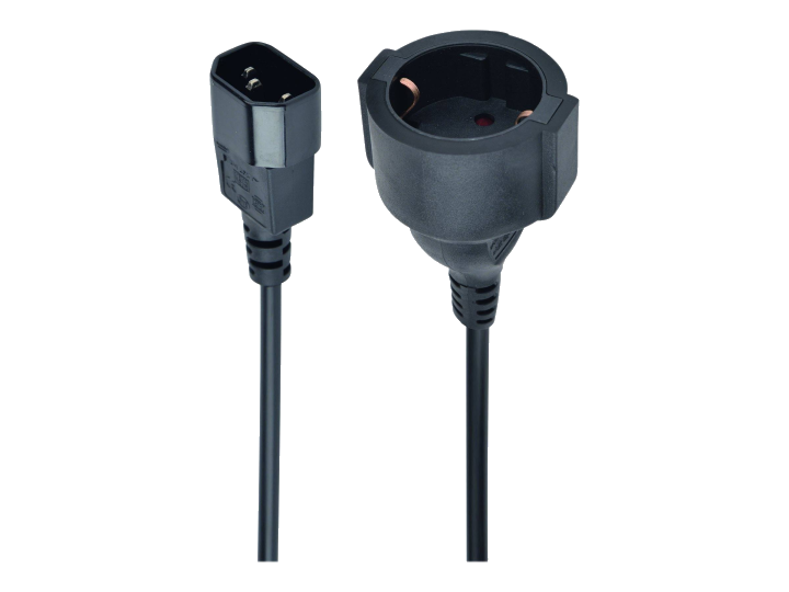gembird Netzadapterkabel (C14-Stecker auf Schuko-Buchse)