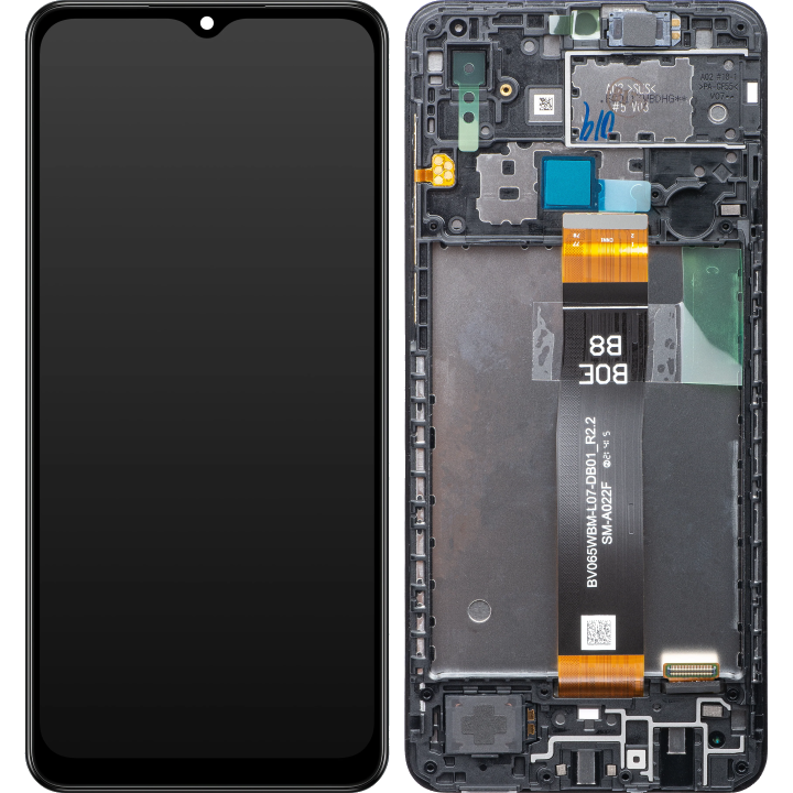 Display / Touchscreen für Samsung Galaxy A02 A022 | mit Rahmen | Schwarz | Service Pack