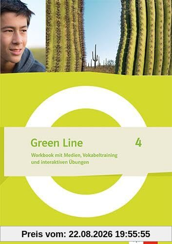 Green Line 4: Workbook mit Medien, Vokabeltraining und interaktiven Übungen Klasse 8 (Green Line. Ausgabe ab 2021)