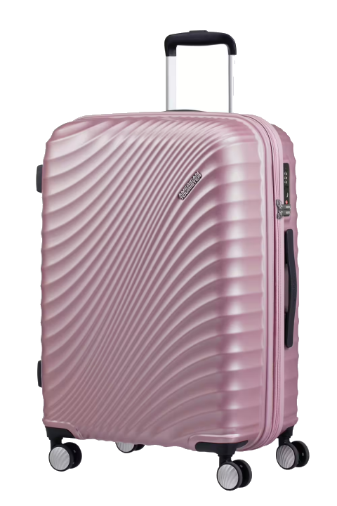 American Tourister Jetglam Trolley mit 4 Rollen 67cm erweiterbar Metallic Pink