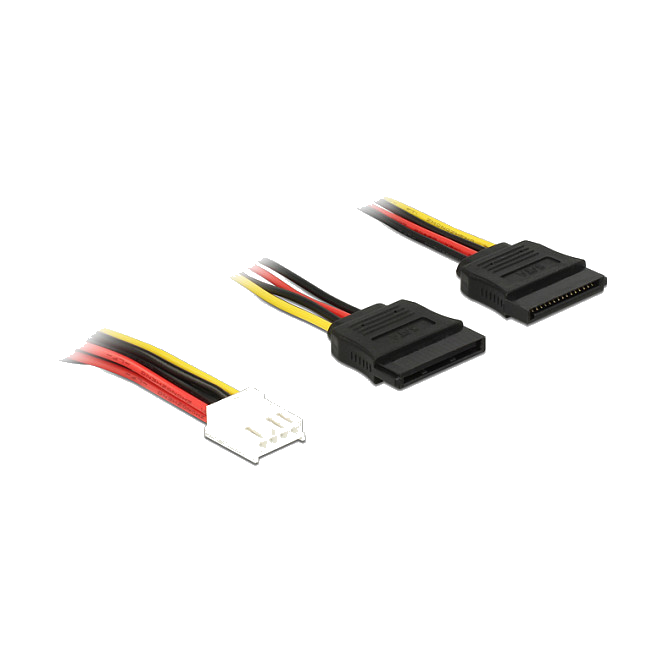 DeLOCK 0.3m, Floppy 4p/2x SATA 15p
