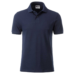 JAMES & NICHOLSON Herren Poloshirt Basic Bio BW, dunkelblau, S