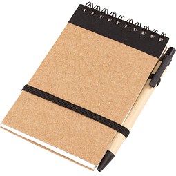 Notizringbuch Recycle, Natur/Schwarz