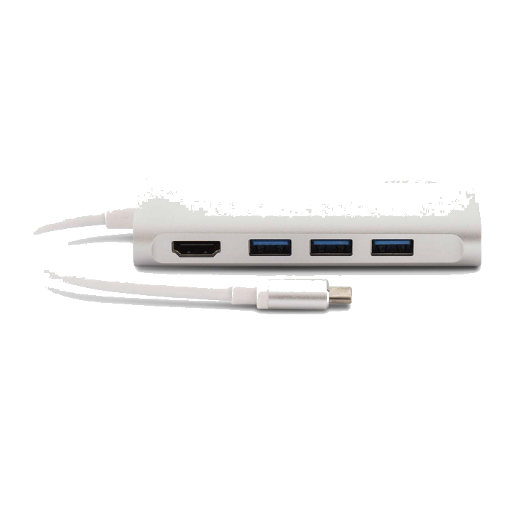 LMP USB-C Mini Dock mit Ladefunktion - Silber