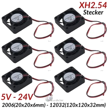Lüfter Gehäuselüfter 5V 12V 24V für PC Computer 20 25 30 40 50 - 120mm leise FAN