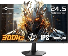 Minifire Gaming Monitor 24.5 Zoll, 300Hz, 1Ms, FHD, FreeSync, IPS-Panel, HDR