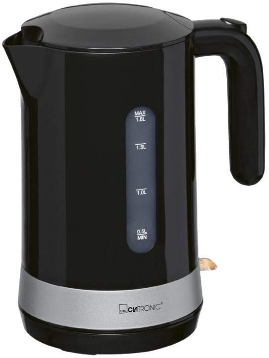 CLATRONIC Wasserkocher WK 3840, kabellos, 1,8 L, schwarz