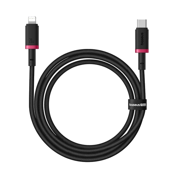 Daten- und Ladekabel USB-C - Lightning Baseus Dura Series, 20W, 1m, Rot Schwarz P10377800U01-01