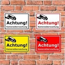 Schild Achtung Kameraüberwachung Videoüberwachung Kamera Video - 4 Größen