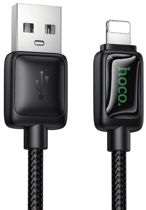 Daten- und Ladekabel USB-A - Lightning HOCO U146, 12W, 1.2m, Schwarz