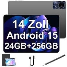 2026 Neu Tablet Android 16 22GB RAM+256GB 8000mAh 10/14Zoll 4G LTE 2SIM WlFl GPS