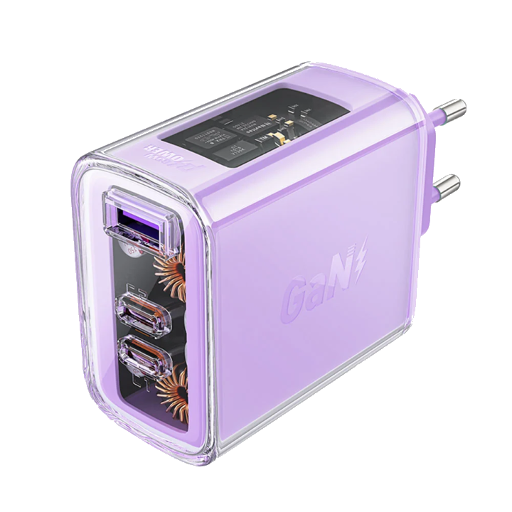 Acefast A45 Exploration Netzladegerät, 65W, 3.25A, 1 x USB-A - 2 x USB-C, Lila