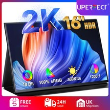 UPERFECT 16 Zoll 120Hz Ultra Slim HDR Portable Monitor IPS 2560*1600 HDMI Type-C