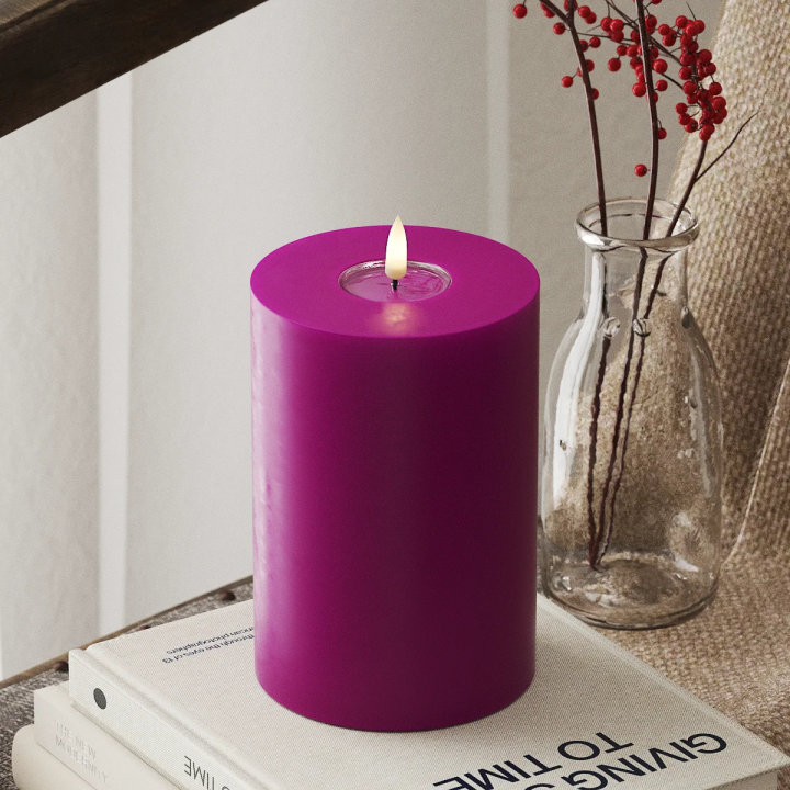 LED-Blockkerzen Ø 10 x 15 cm Violett